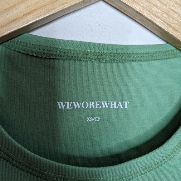 WEWOREWHAT Cotton Blend Cropped Muscle Tank Fair Green NEW Size XS - Picture 7 of 7